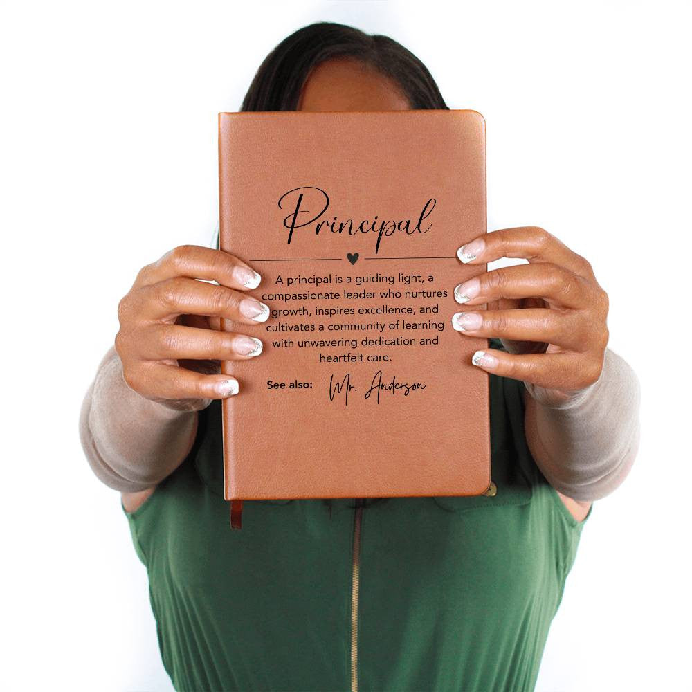 Gift for Principal Leather Journal Personalized, Gift for appreciation, Retirement
