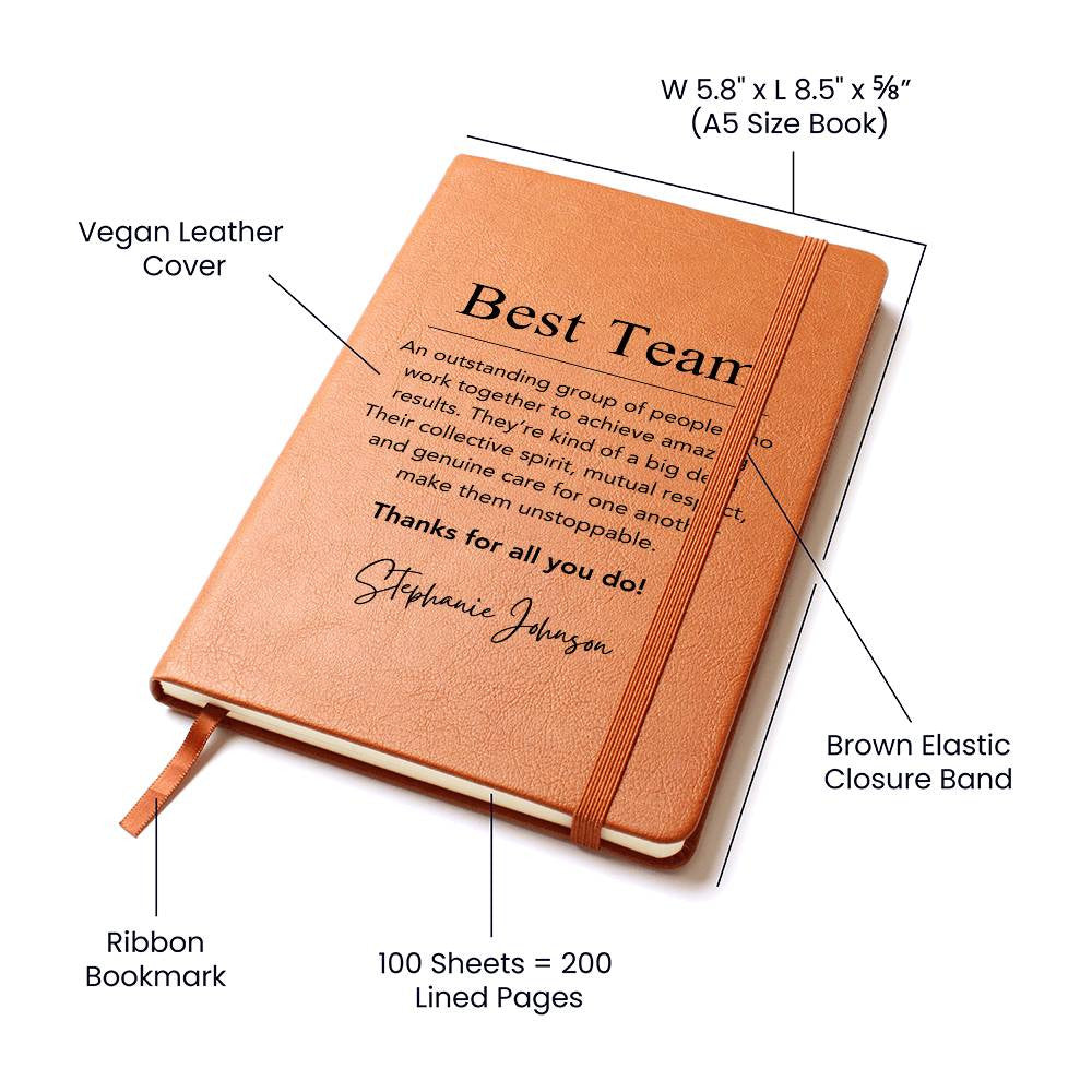 Best Team Journal, Gift for employees, Coworker and Colleagues