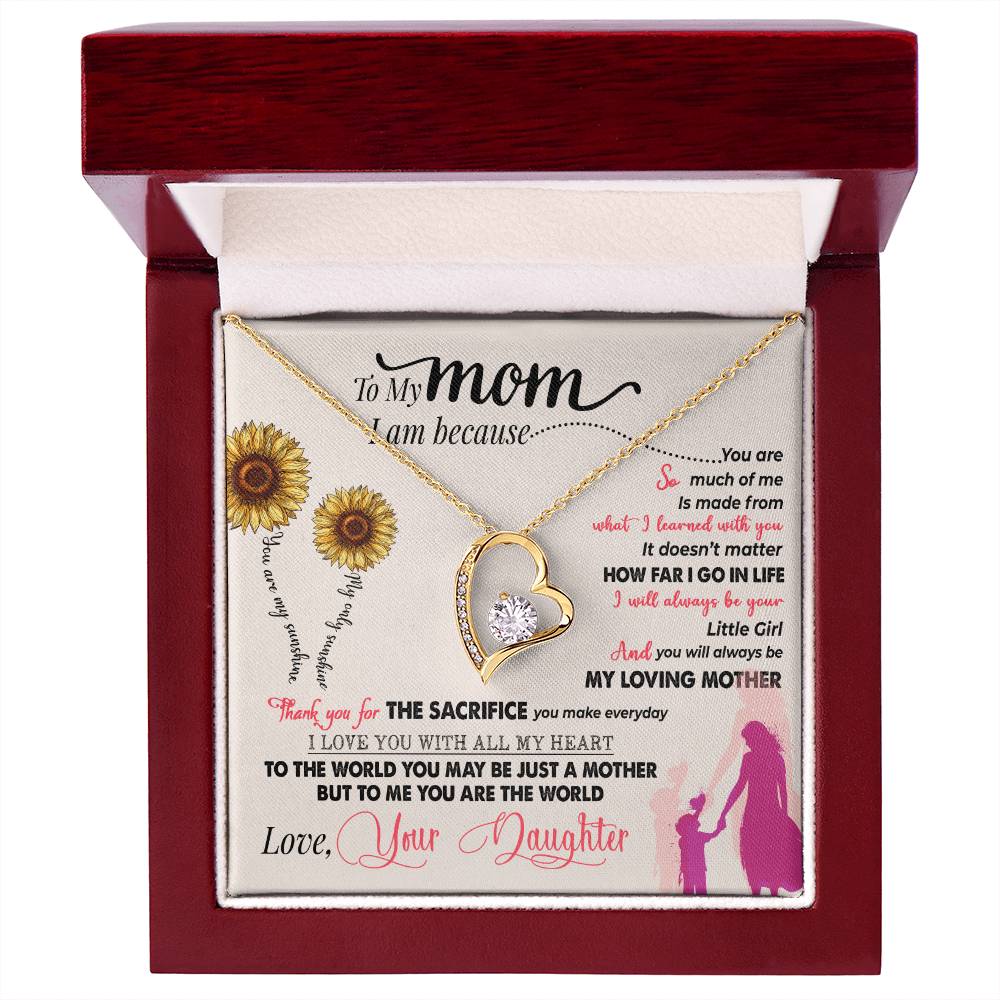 mom necklace from Daughter, Gift for Birthday, Christmas, mothers day gift for mom