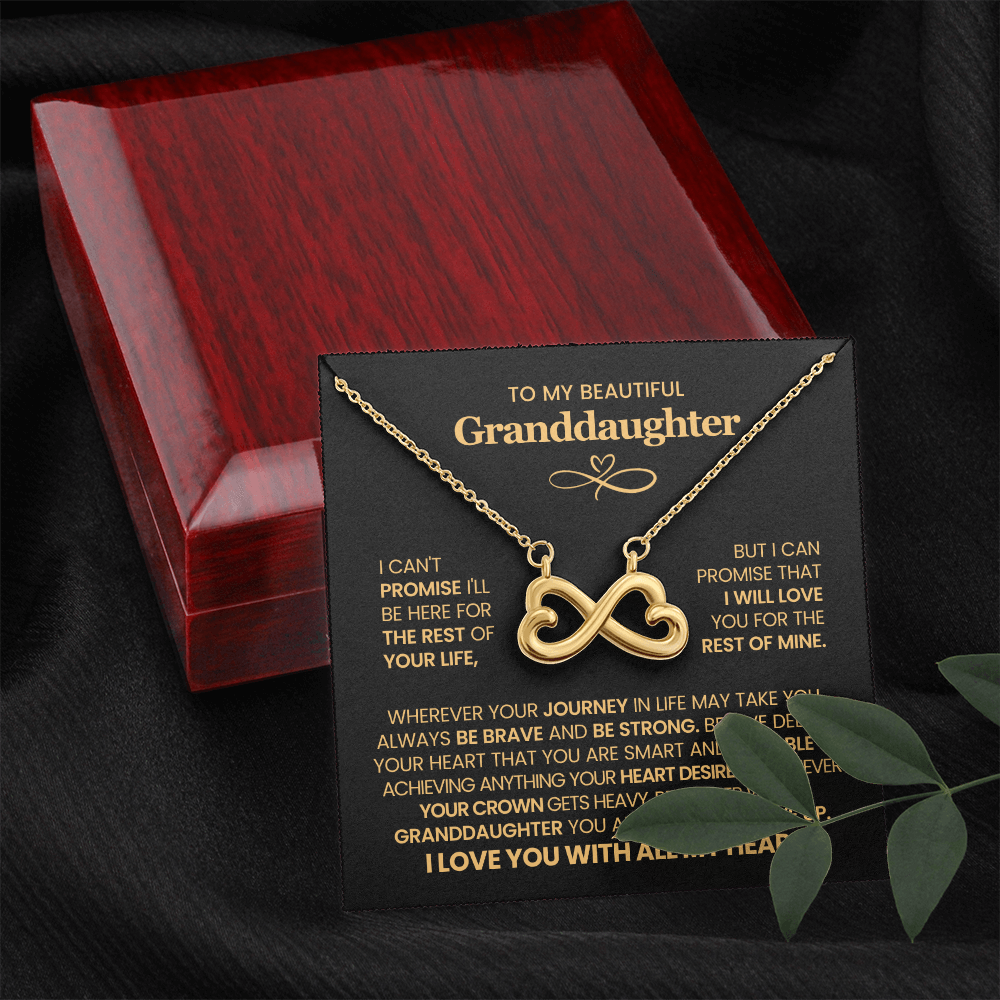 MERCH BY ANUBHUTI Granddaughter Necklace, Endless Love Pendant Gift for Birthday, Graduation, Christmas