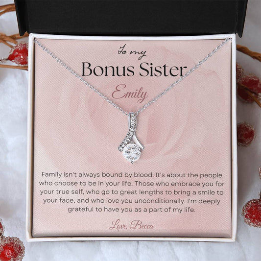 Bonus Sister Personalized Necklace gift | MerchByAnubhuti