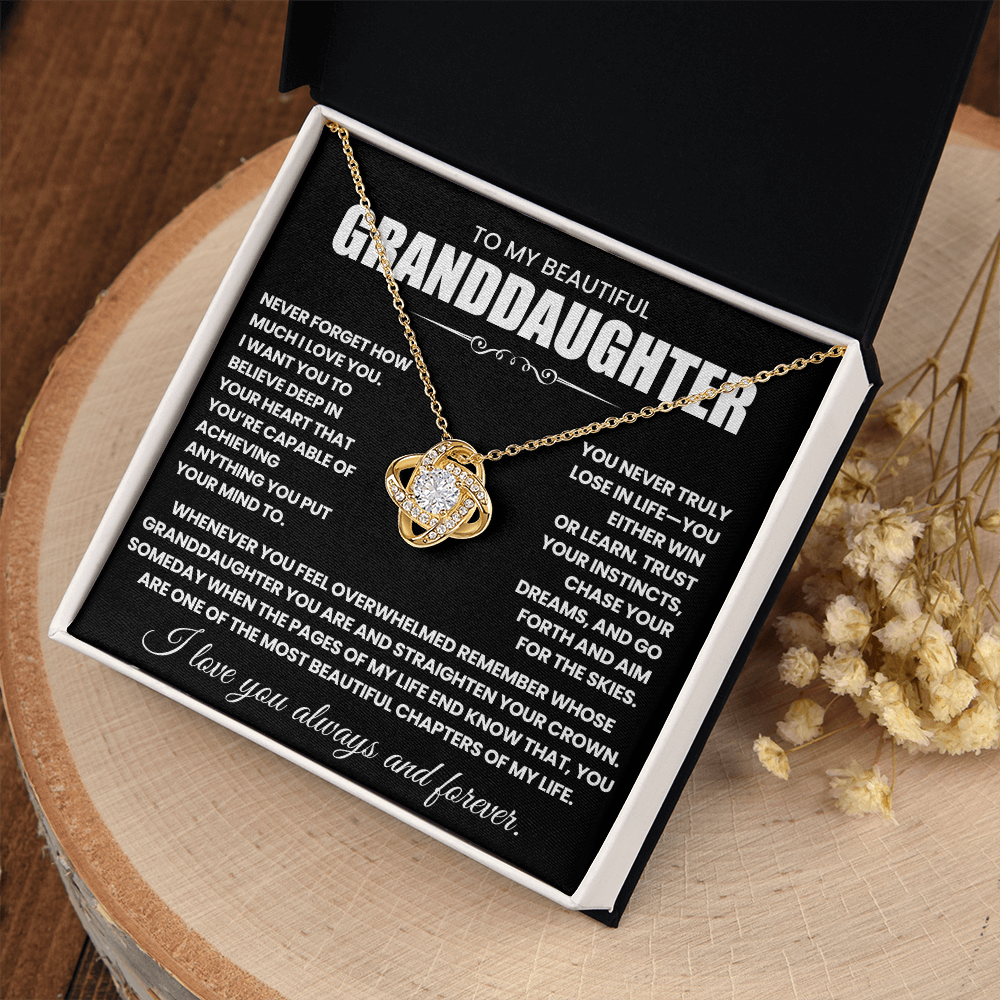 Granddaughter, Love Knot Necklace