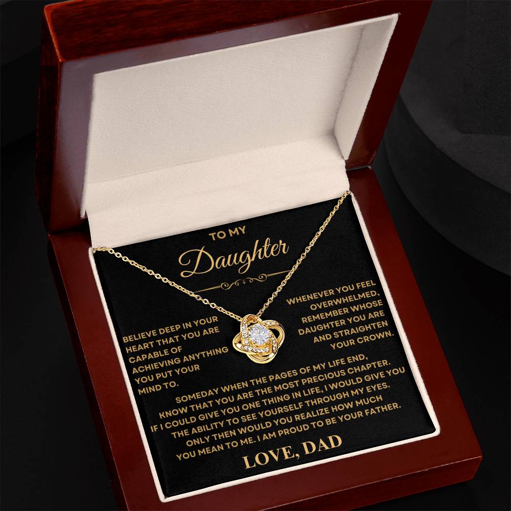 Daughter from Dad, Love knot necklace