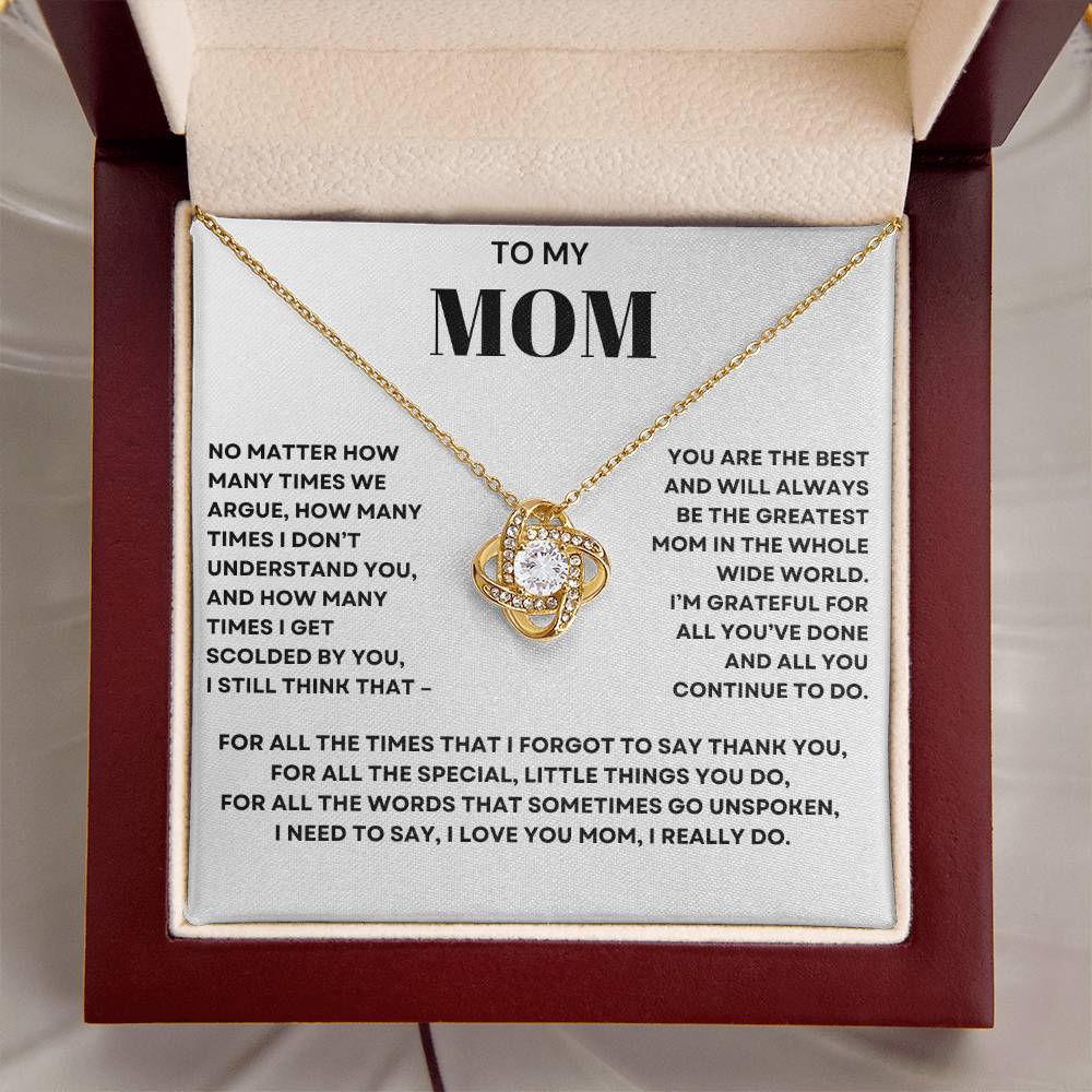 Mom Love Knot Necklace