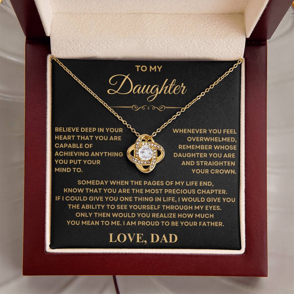 Daughter from Dad, Love Knot Necklace