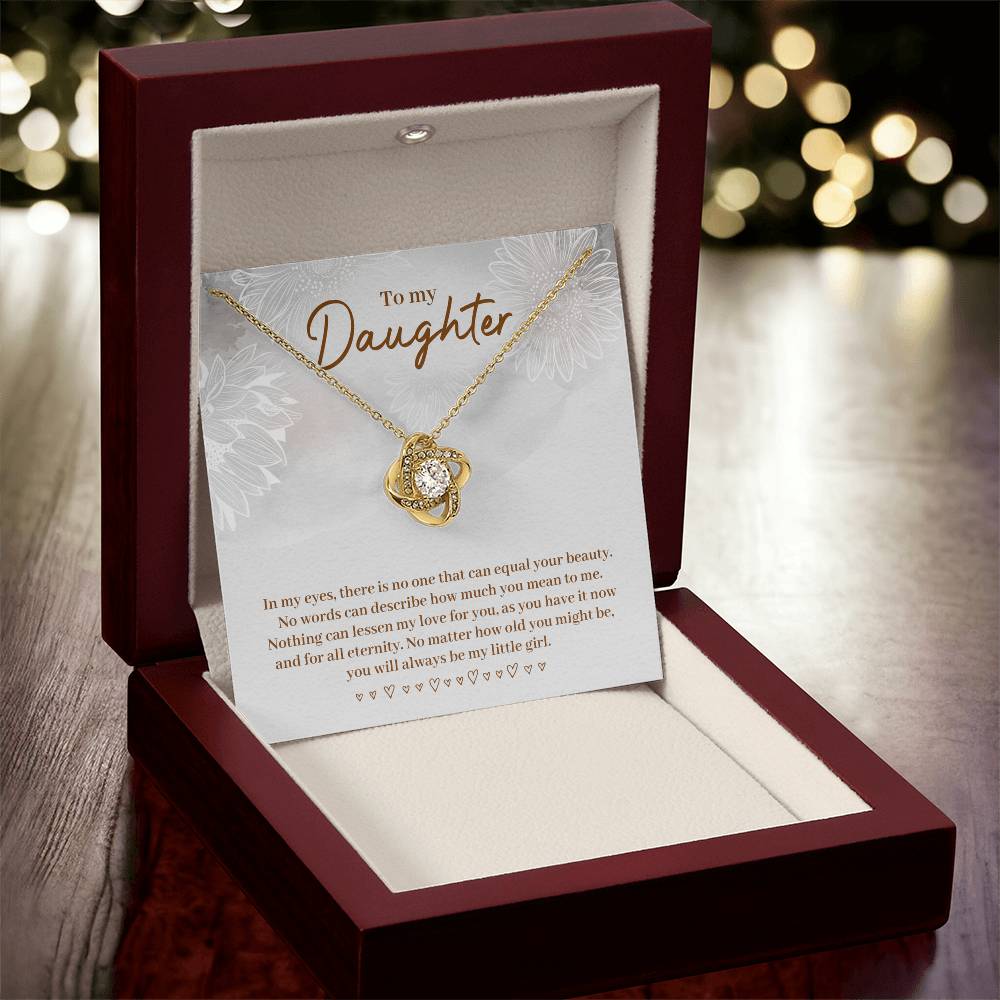 Daughter Gift from Mom and Dad, Love Knot Necklace ,Perfect for Birthday & Christmas
