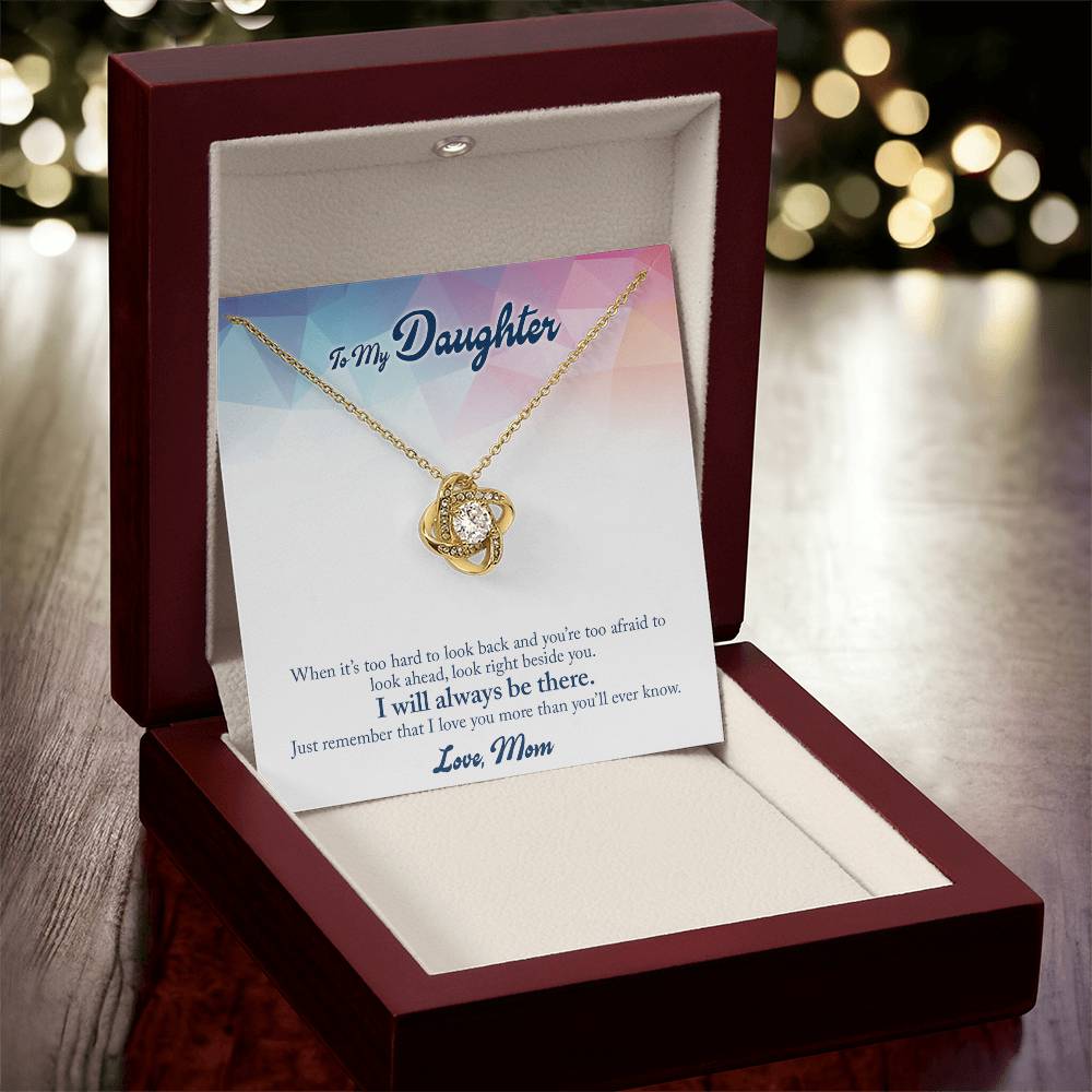 Daughter Gift from Mom, Love Knot Necklace ,Perfect for Birthday & Christmas