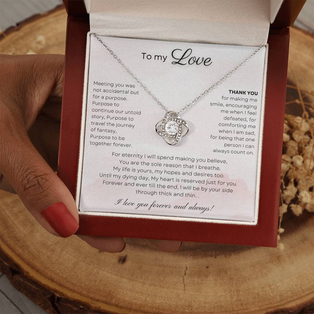 To my Love, Love Knot Necklace