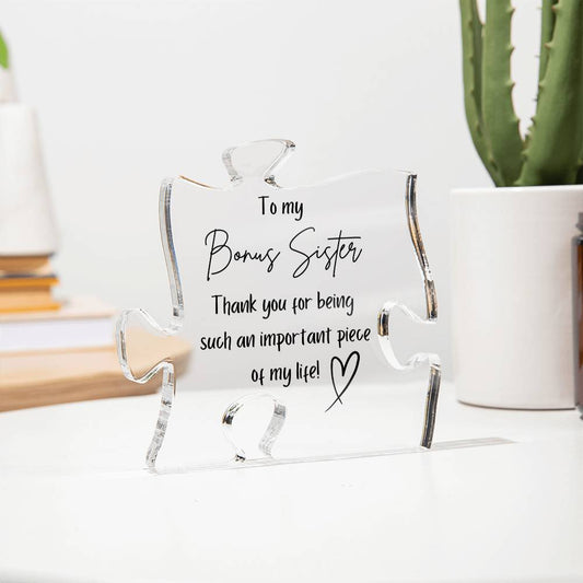 To my Bonus Sister Engraved Puzzle Acrylic | LAST DAY 50% OFF