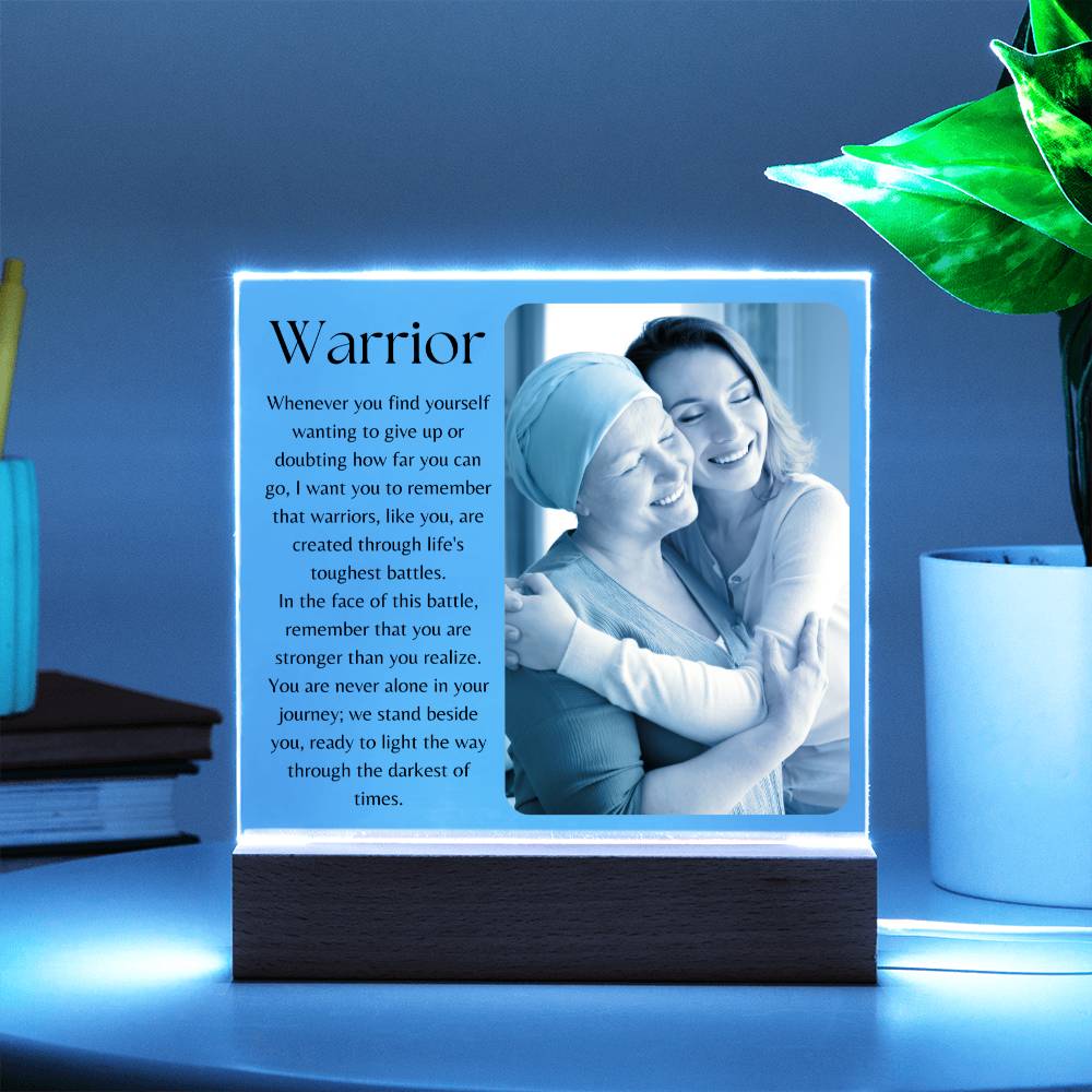 Warrior Acrylic Plaque | Strength Keepsake