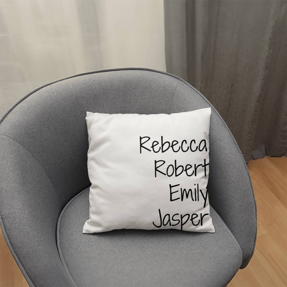 Custom pillow with Family names, Christmas gift for Mom, Grandma