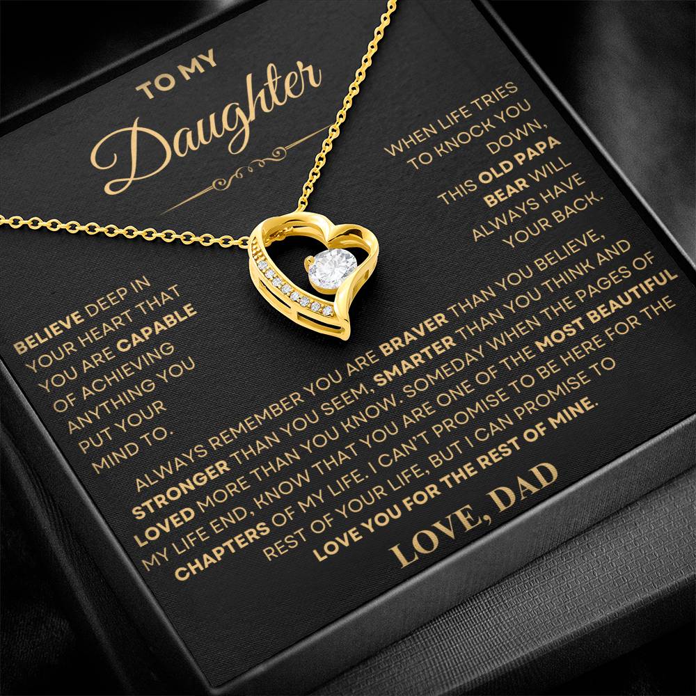 Daughter Gift from Dad, Forever Love Necklace