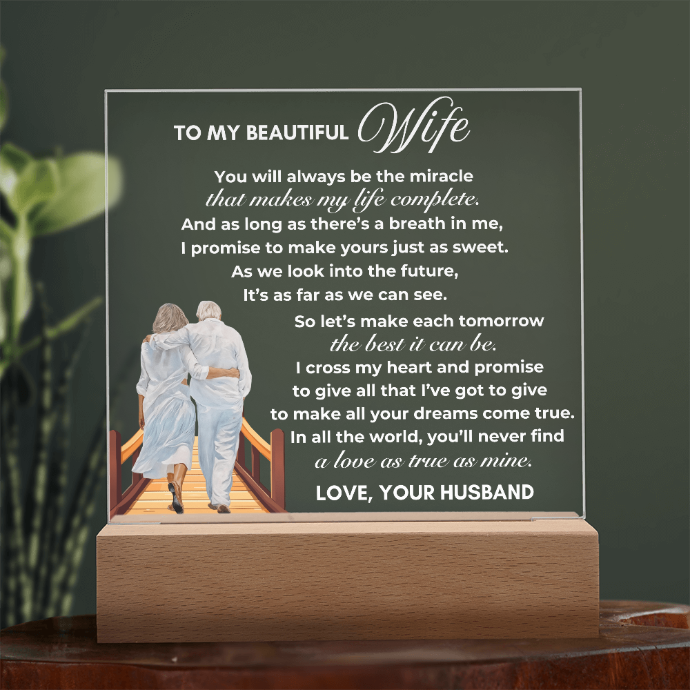 To my Wife Plaque, Miracle that makes my life complete