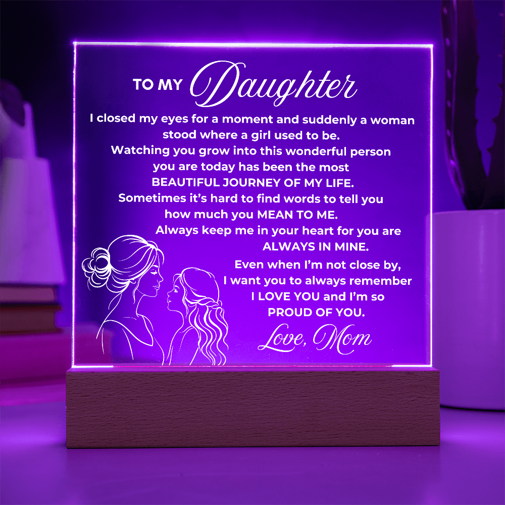 Daughter Gift from Mom, Acrylic Plaque