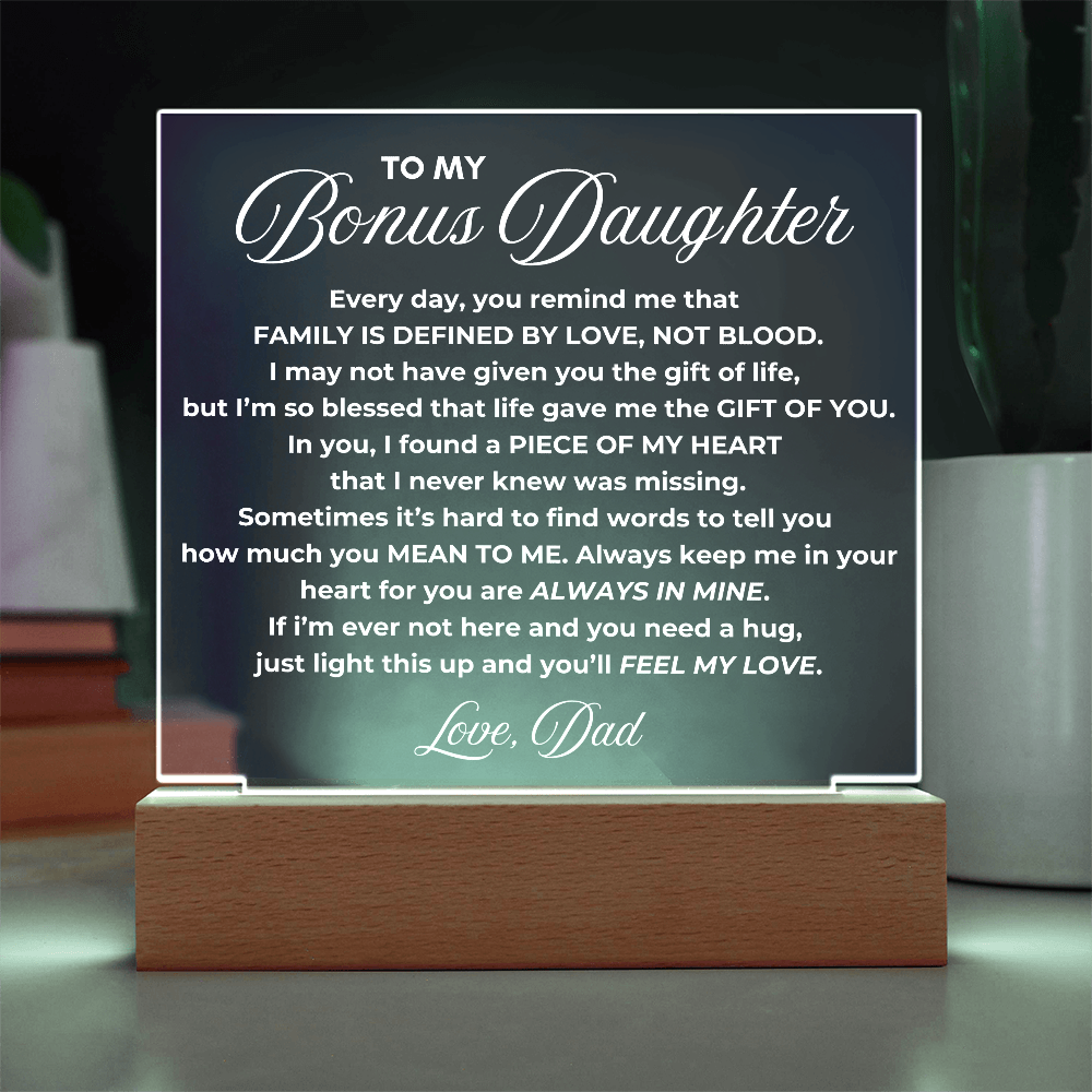 To my Bonus Daughter Gift from Dad