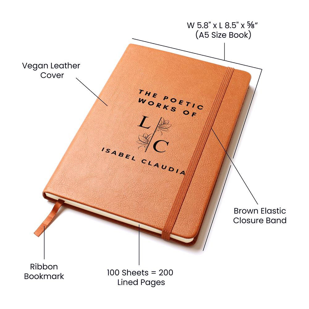 Poem Journal, Custom Gift for Poets, Lyricists and Songwriters