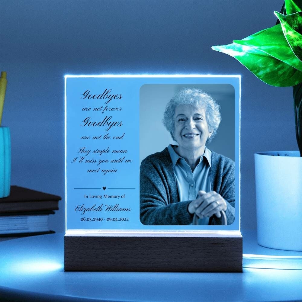 Custom Grandmother Memorial Gift, Personalized Memorial Acrylic Plaque, Sympathy Gift, Loss of Grandma, Grandpa Remembrance, Photo keepsake