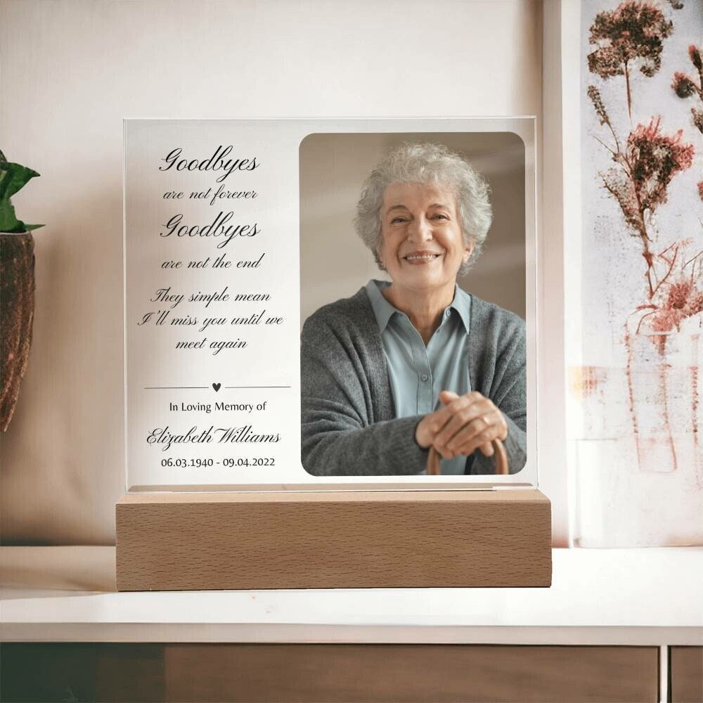 Custom Grandmother Memorial Gift, Personalized Memorial Acrylic Plaque, Sympathy Gift, Loss of Grandma, Grandpa Remembrance, Photo keepsake