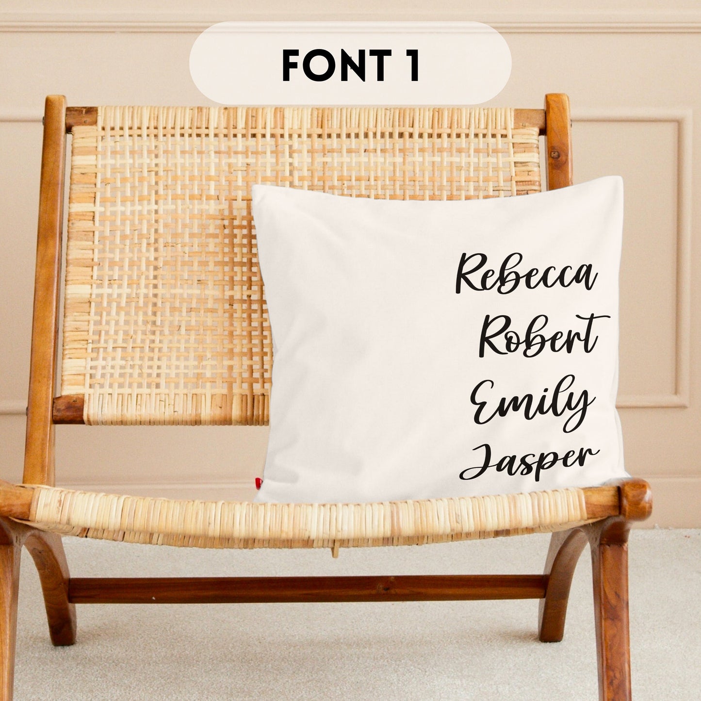 Personalized Pillow with Family names, Customizable pillow with Grandkids names, Housewarming Gift for Mom Grandma Christmas Mother's day