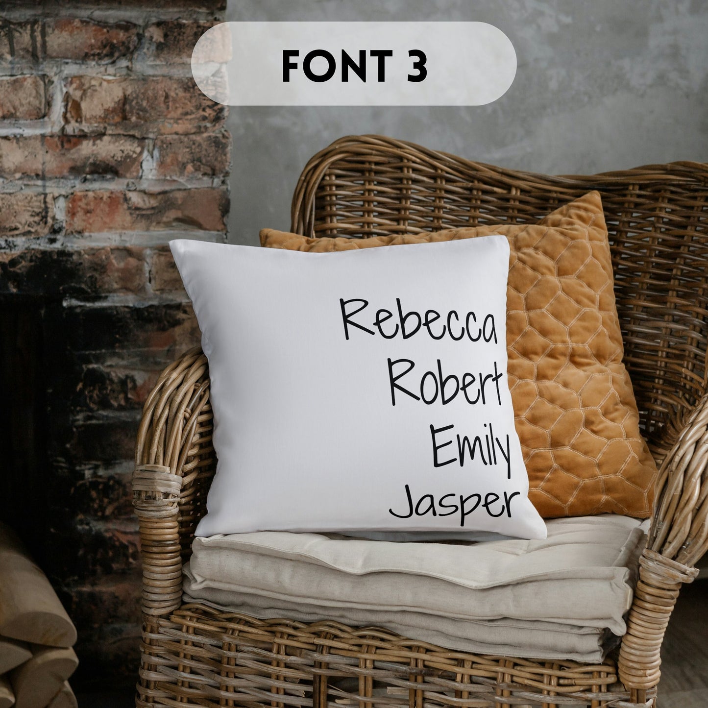 Personalized Pillow with Family names, Customizable pillow with Grandkids names, Housewarming Gift for Mom Grandma Christmas Mother's day