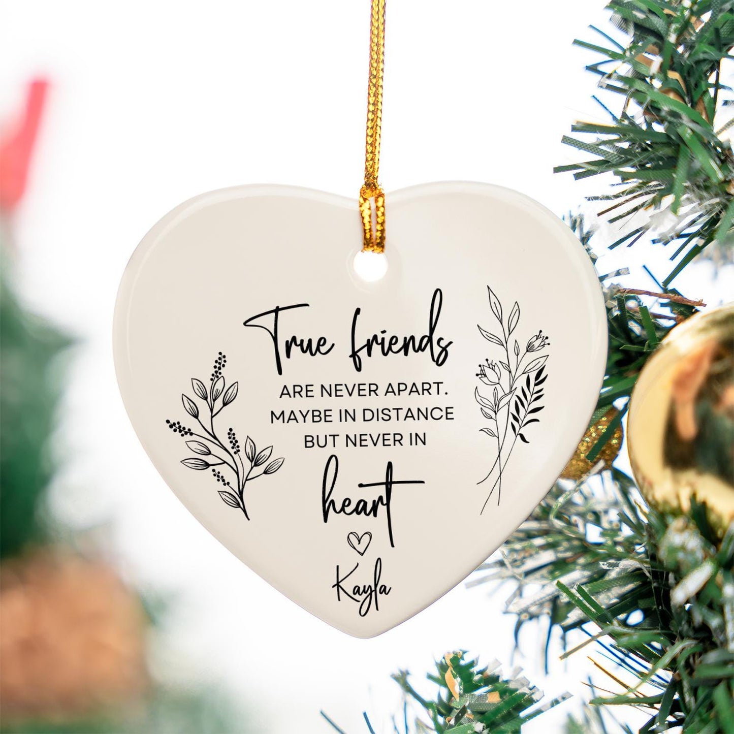 Long distance friendship gift, True friends are never apart maybe in distance but never in heart, Best friend Farewell gift, Christmas gift
