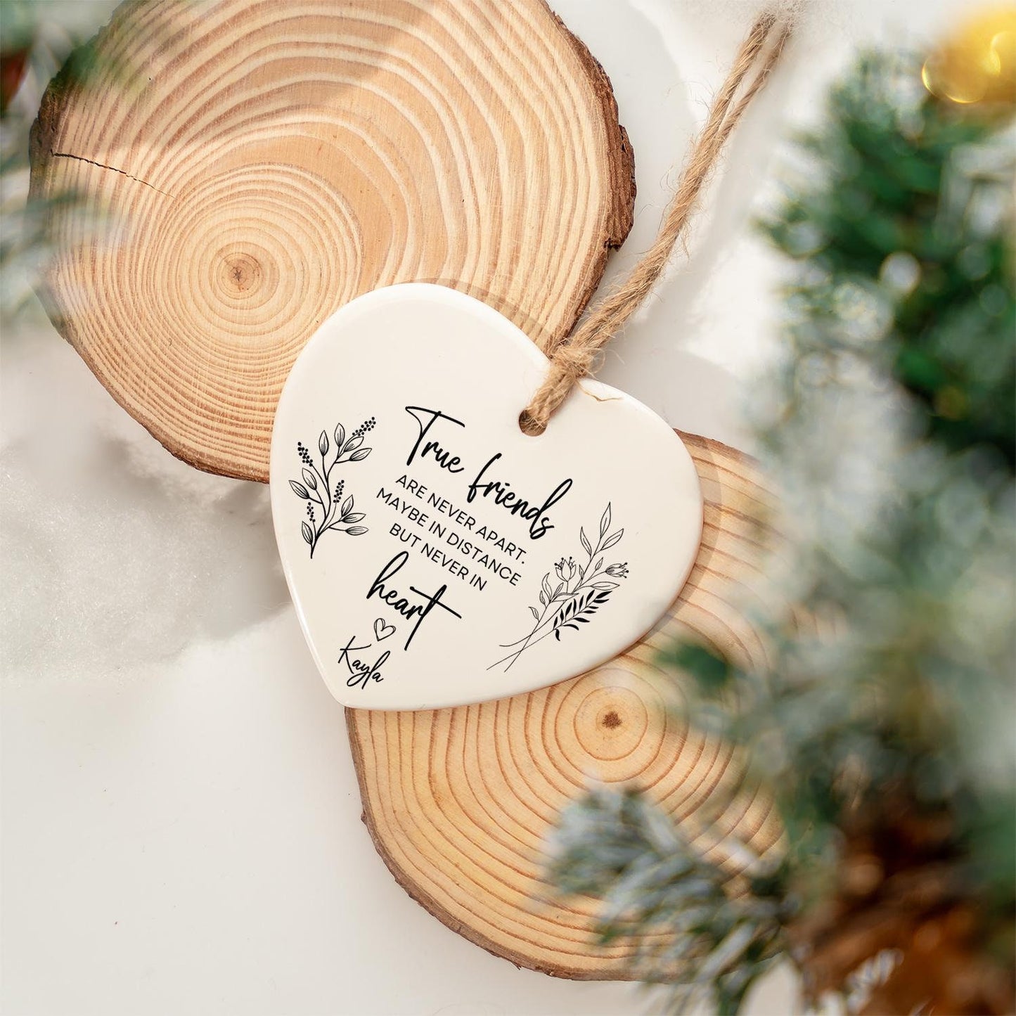 Long distance friendship gift, True friends are never apart maybe in distance but never in heart, Best friend Farewell gift, Christmas gift