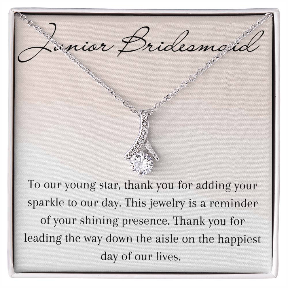 Gifts for wedding Party - Bridesmaid, Maid of Honor, Matron of Honor, Flower girl, Junior Bridesmaid necklace