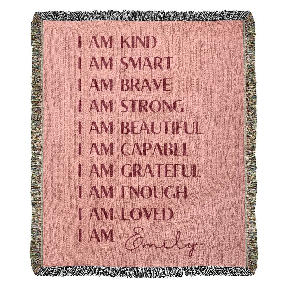 Personalized Blanket 'I am Kind'
