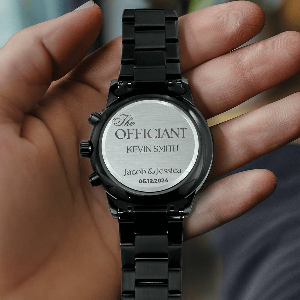 Wedding Officiant Gifts for men, Personalized Engraved Watch