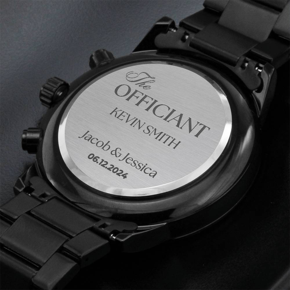 Wedding Officiant Gifts for men, Personalized Engraved Watch