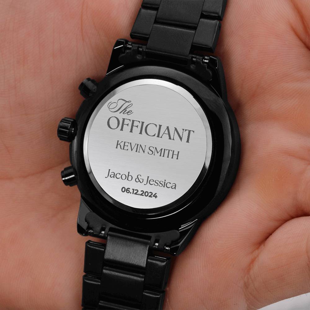 Wedding Officiant Gifts for men, Personalized Engraved Watch