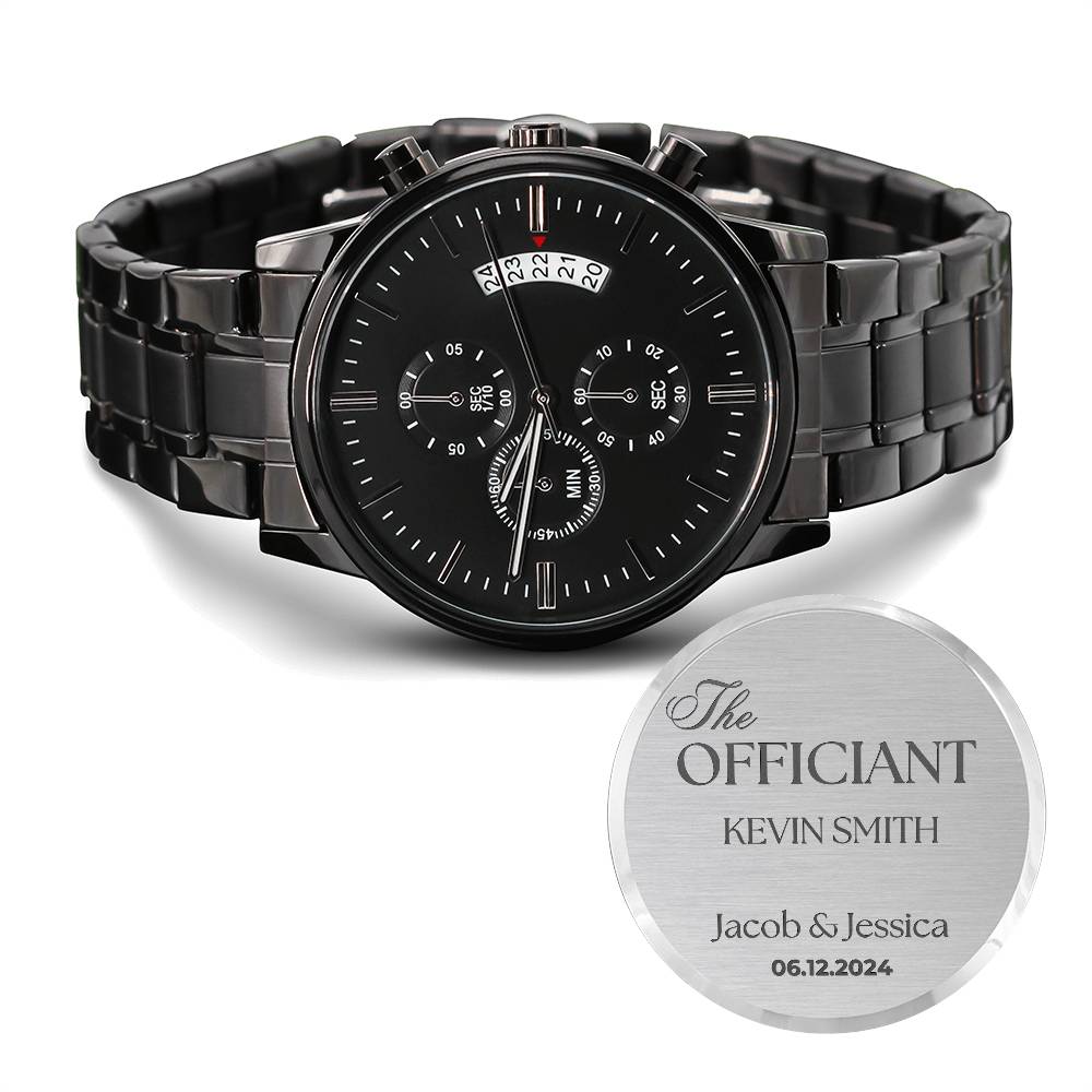 Wedding Officiant Gifts for men, Personalized Engraved Watch