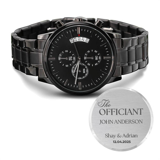 Officiant Custom Watch with back engraving