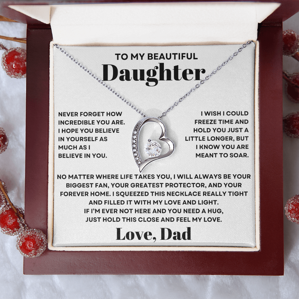 To My Daughter Necklace from Dad - Meant to Soar