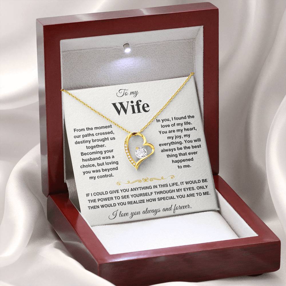 To my wife - Forever Love necklace 'Destiny Bought us together'