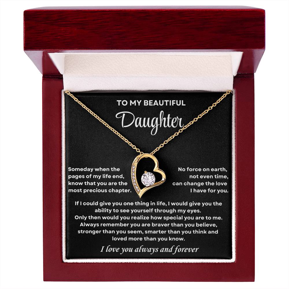 To my Daughter Forever Love Necklace, You are braver than you believe