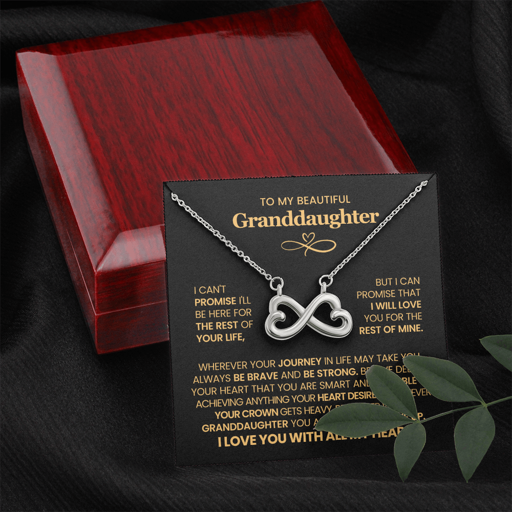 MERCH BY ANUBHUTI Granddaughter Necklace, Endless Love Pendant Gift for Birthday, Graduation, Christmas