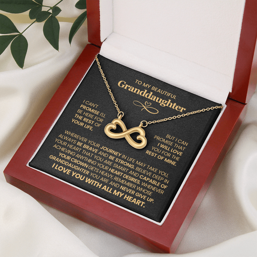 MERCH BY ANUBHUTI Granddaughter Necklace, Endless Love Pendant Gift for Birthday, Graduation, Christmas