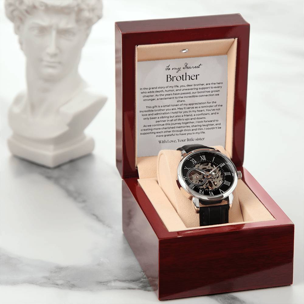 Luxury Leather Watch for Brother | MerchByAnubhuti