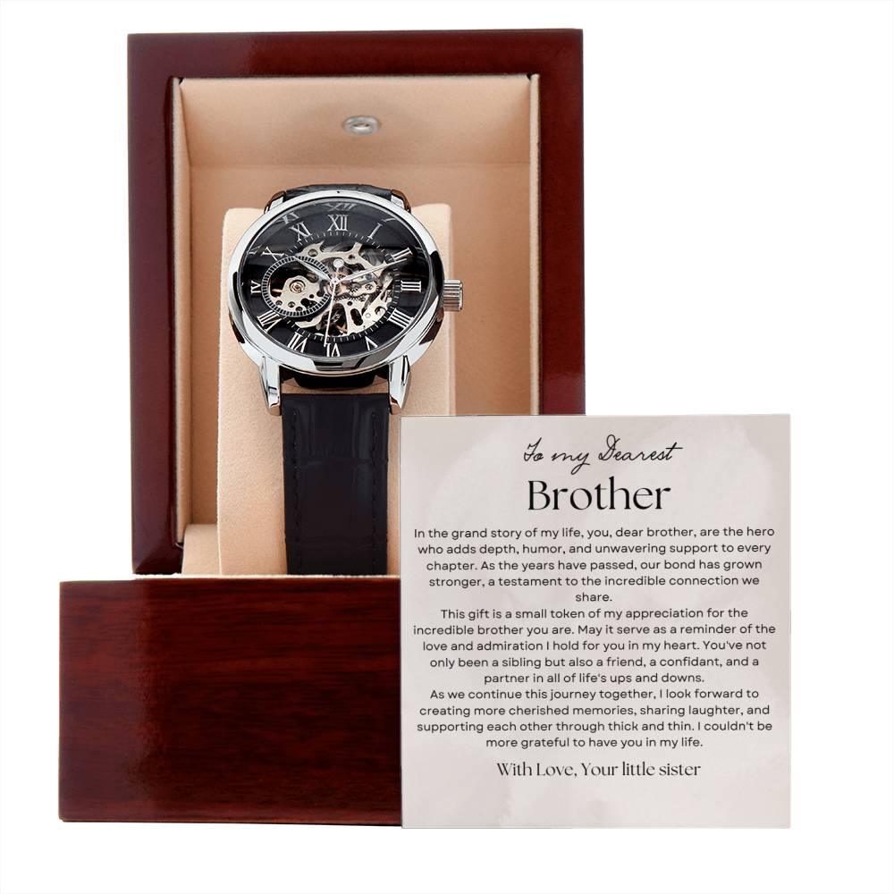 Luxury Leather Watch for Brother | MerchByAnubhuti