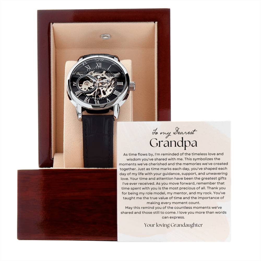 Luxury Leather Watch for Grandfather | MerchByAnubhuti