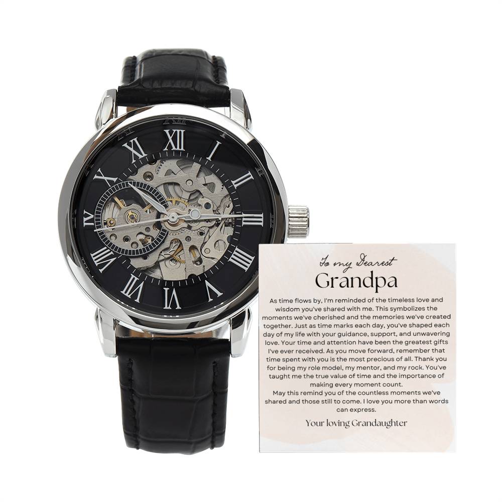 Luxury Leather Watch for Grandfather | MerchByAnubhuti