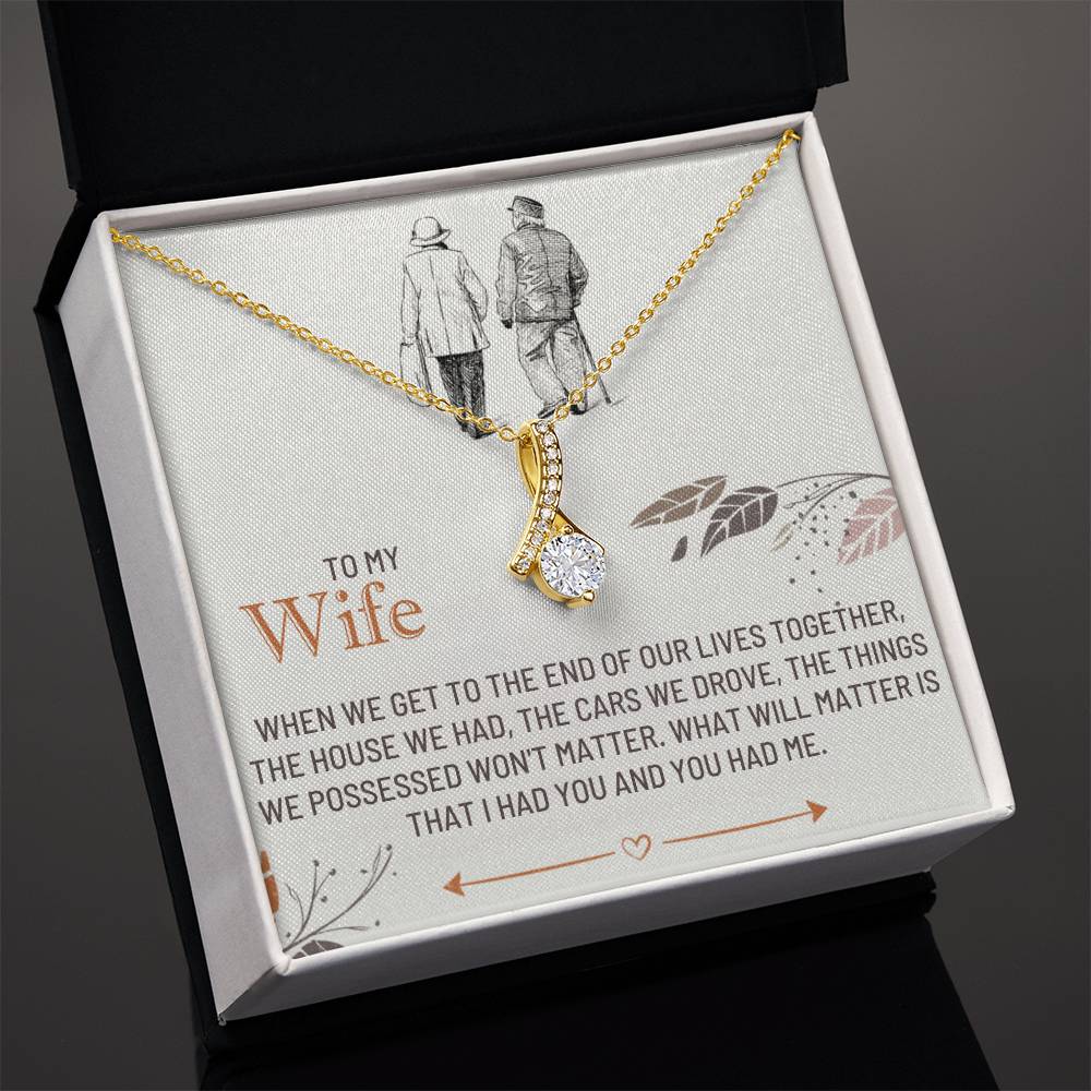 To my Wife Necklace, Gift for Birthday, Anniversary, Valentine gift