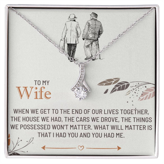 To my Wife Necklace, Gift for Birthday, Anniversary, Valentine gift
