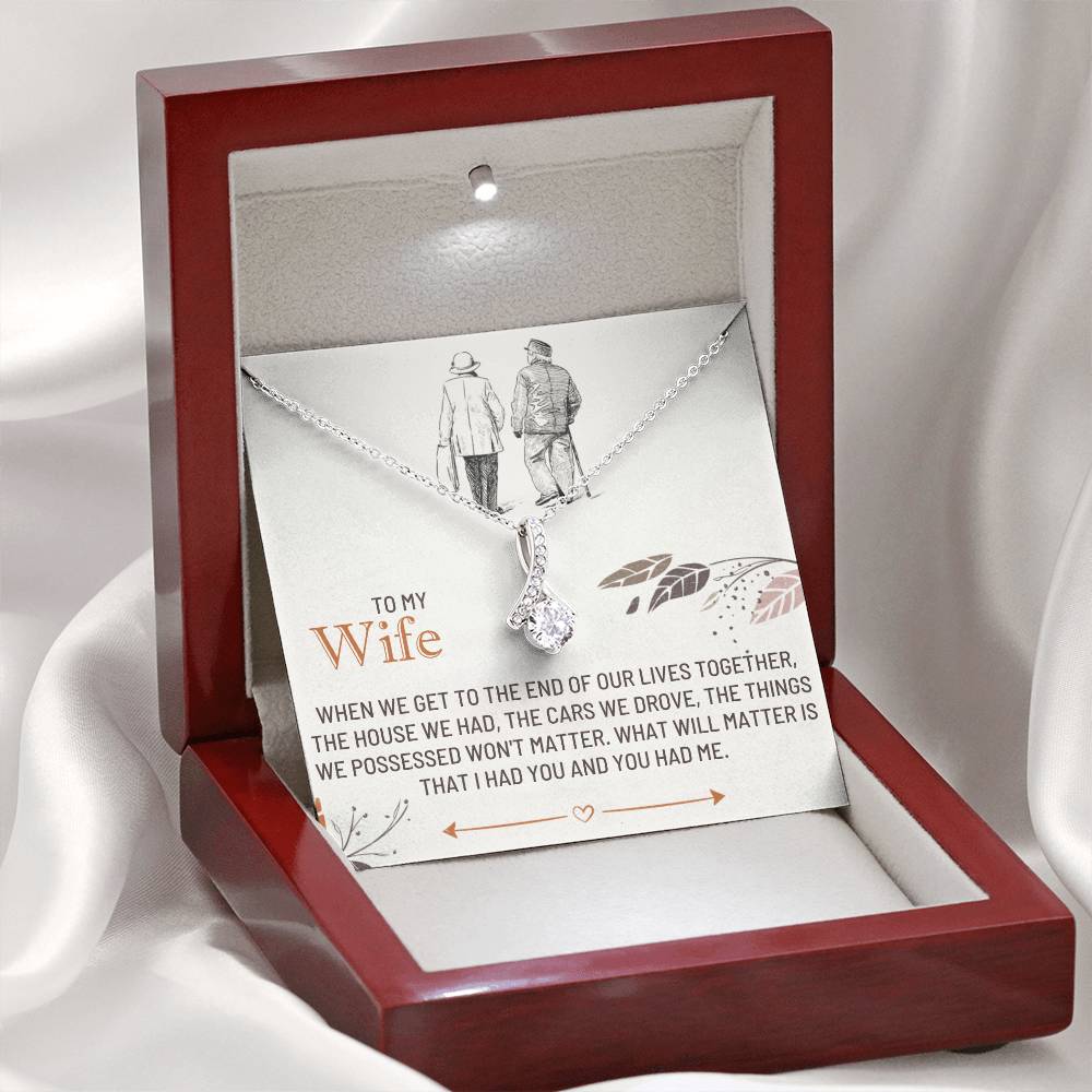 To my Wife Necklace, Gift for Birthday, Anniversary, Valentine gift