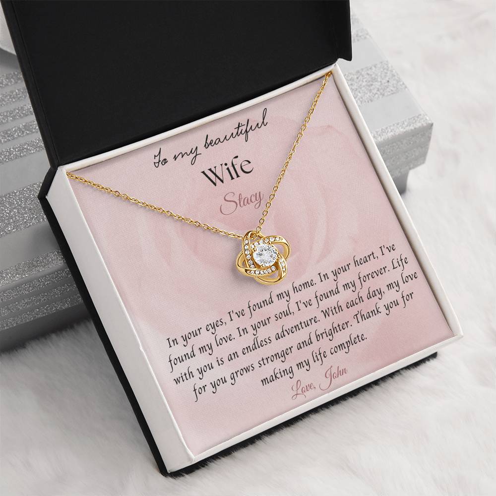 To my Wife | Love Knot Necklace | Merch By Anubhuti