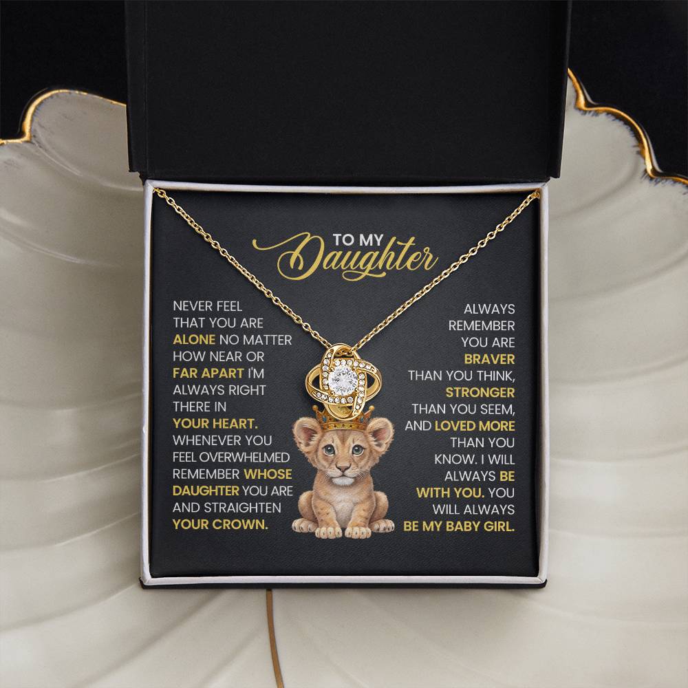 Daughter Gift from Mom and Dad, Love Knot Pendant Gift for Birthday, Graduation, Christmas