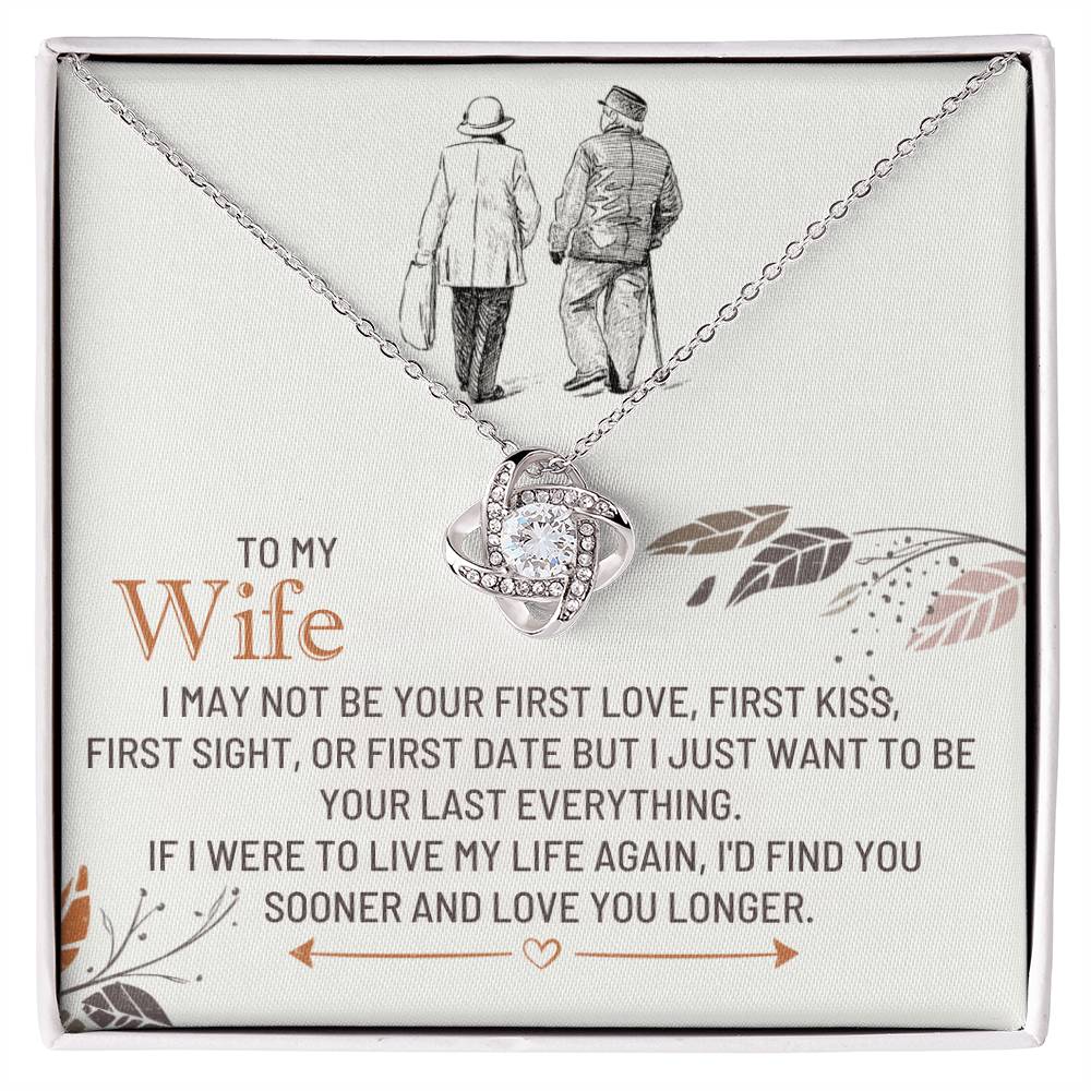 Wife Necklace from Husband, Love Knot Pendant Gift for Anniversary, Valentines day, Birthday