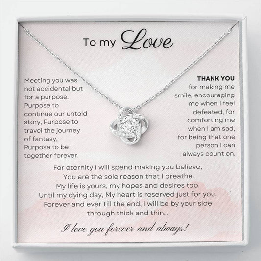 To my Love, Love Knot Necklace