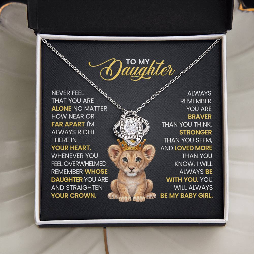 Daughter Gift from Mom and Dad, Love Knot Pendant Gift for Birthday, Graduation, Christmas